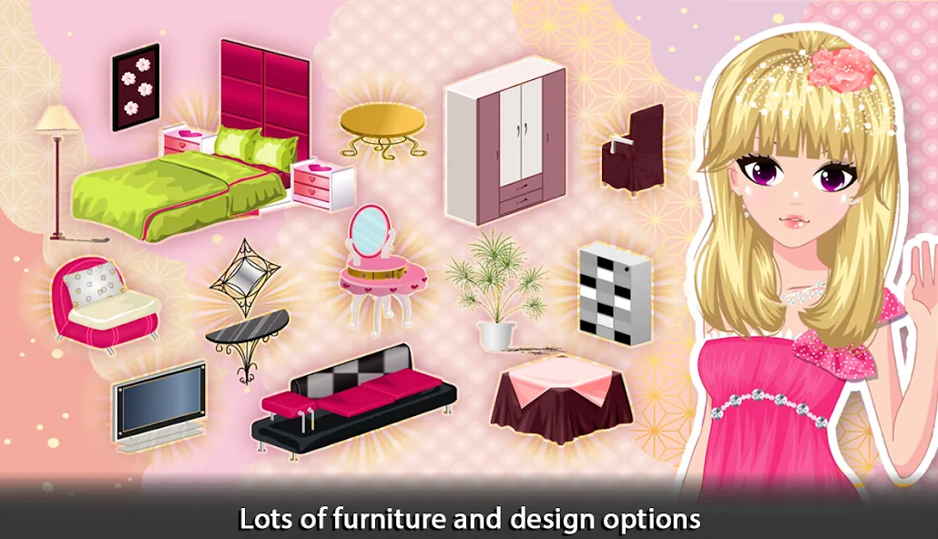 Girl Doll House - Room Design  [МОД Unlocked] Screenshot 3