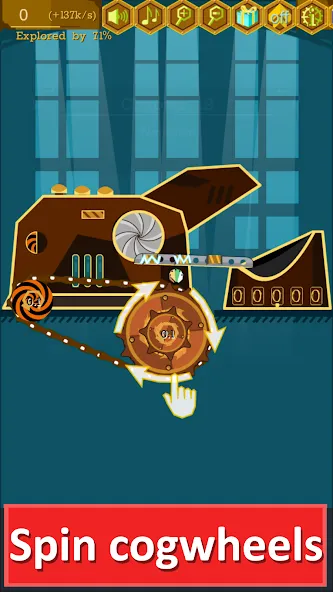 Steampunk Idle Gear Spinner (Стеампанк Идл Спиннер Фабрика)  [МОД Все открыто] Screenshot 1