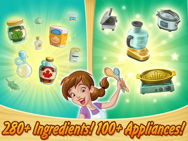 Kitchen Scramble: Cooking Game (Китчен Скрэмбл)  [МОД Mega Pack] Screenshot 3