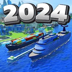 Скачать взломанную Sea Port: Cargo Boat Tycoon (Си Порт)  [МОД Menu] - стабильная версия apk на Андроид