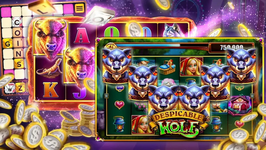 Vegas Downtown Slots & Words  [МОД Unlimited Money] Screenshot 1