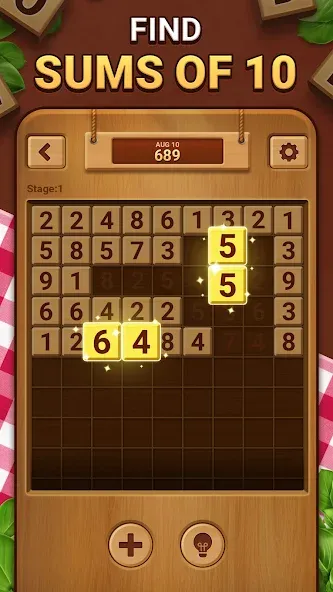 Woodber - Classic Number Game (Вудбер)  [МОД Много монет] Screenshot 2