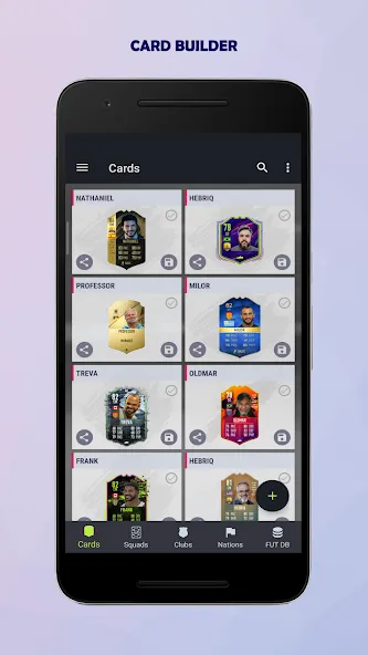 UT Card Builder 24 (ФУТ Кард Билдер 23)  [МОД Много монет] Screenshot 2