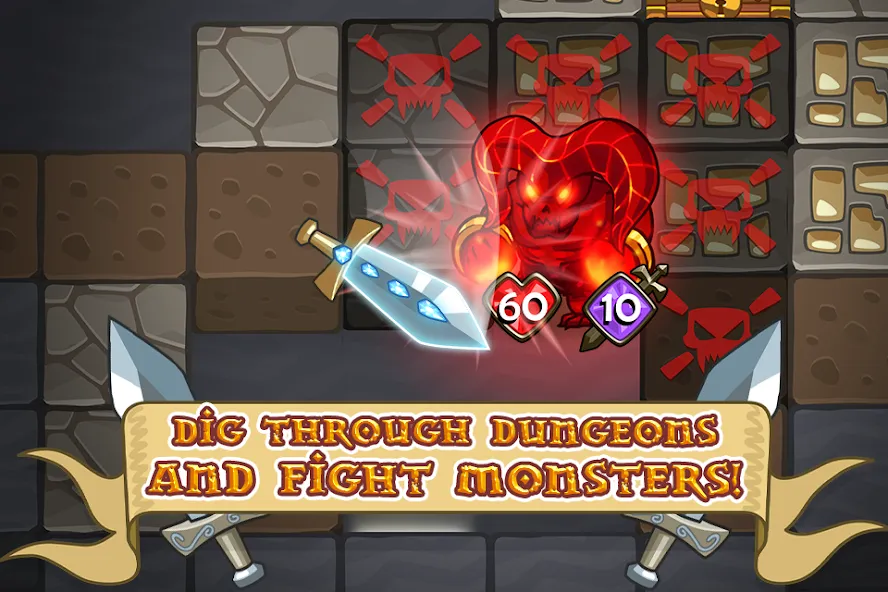 Mine Quest: Battle Dungeon RPG (Майн Квест)  [МОД Много денег] Screenshot 3