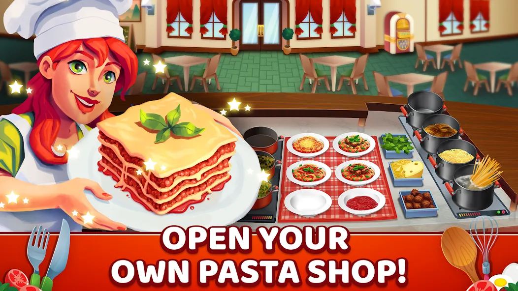 My Pasta Shop: Cooking Game (Мой Паста Шоп)  [МОД Unlimited Money] Screenshot 1