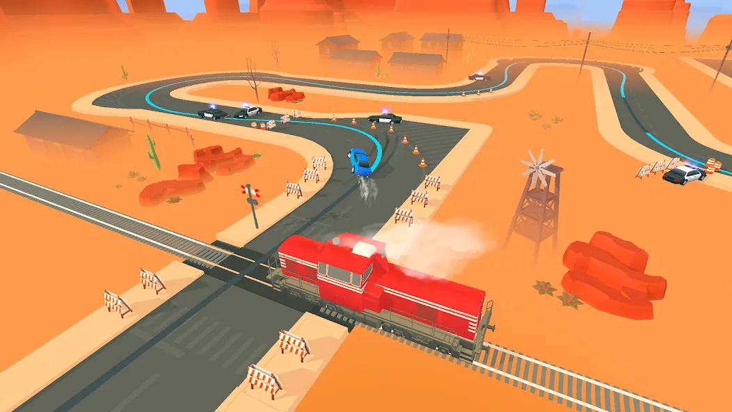 Line Race: Police Pursuit (Лайн Рейс)  [МОД Много денег] Screenshot 1