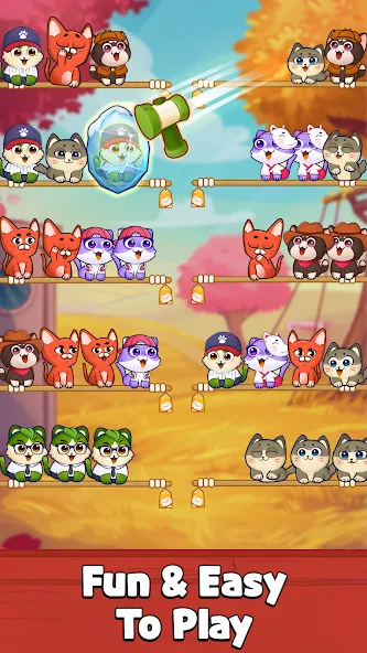 Cat Sort Puzzle: Cute Pet Game  [МОД Unlocked] Screenshot 4
