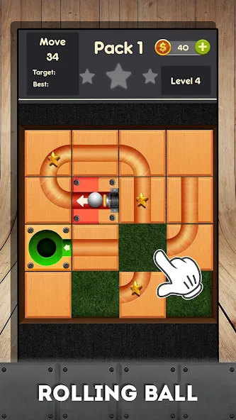 Rolling ball - slide puzzle  [МОД Unlimited Money] Screenshot 1