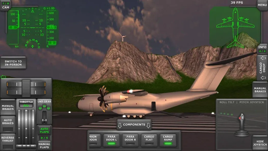 Turboprop Flight Simulator (Турбовинтовой симулятор полета 3D)  [МОД Все открыто] Screenshot 2