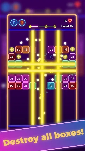 Brick Breaker - Neon Bricks  [МОД Бесконечные монеты] Screenshot 3