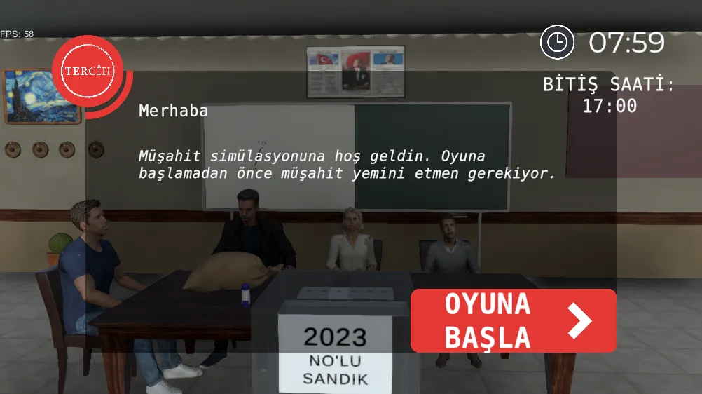 Seçim 2023 Müşahit oyunu  [МОД Menu] Screenshot 2