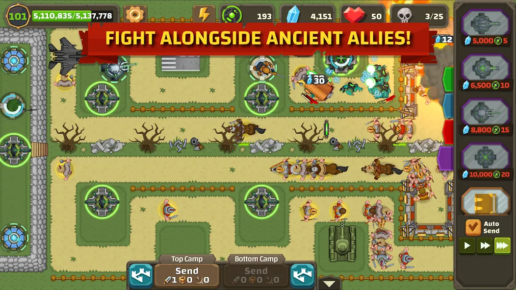 Ancient Allies Tower Defense (Аншент Эллайес Тауэр Дефенс)  [МОД Все открыто] Screenshot 4