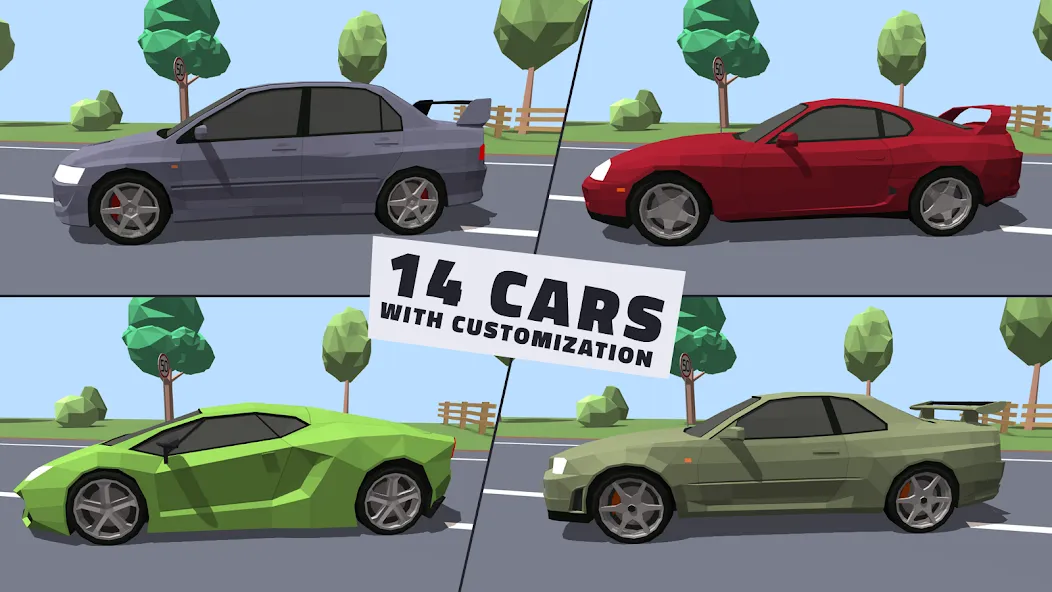 Polygon Drift: Traffic Racing (Полигон Дрифт)  [МОД Menu] Screenshot 2