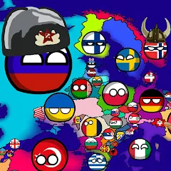 Скачать взломанную Countryballs: World War Simula (Кантриболс)  [МОД Unlimited Money] - стабильная версия apk на Андроид