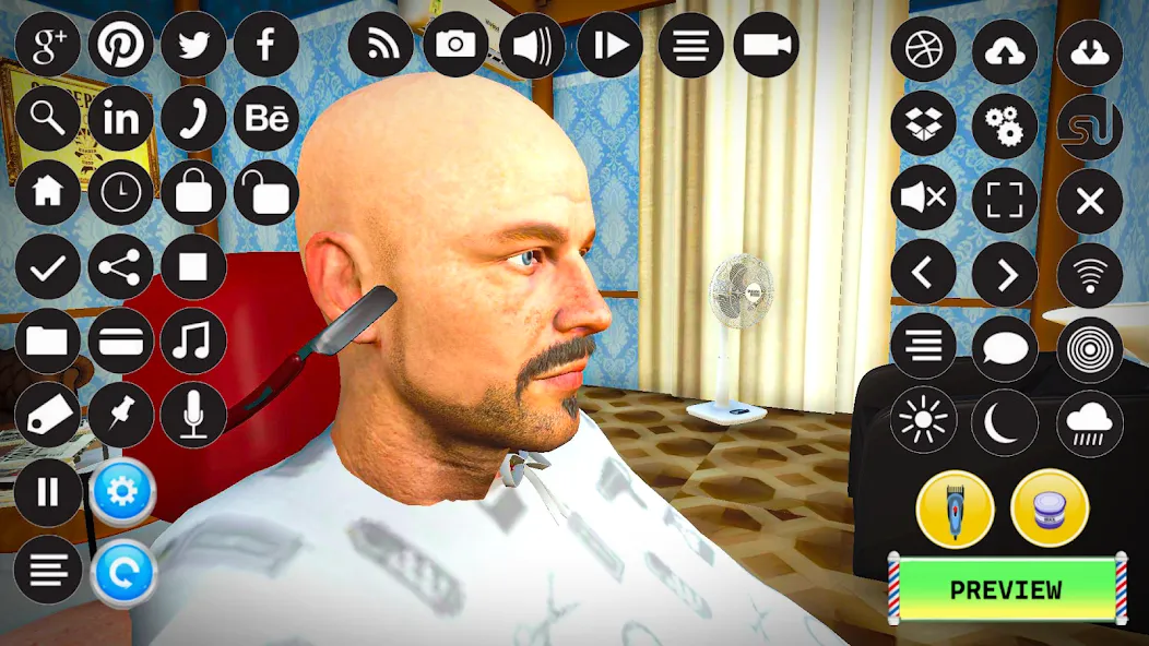 Barber Shop Hair Cut Sim Games (Барбершоп игры на подстригание волос)  [МОД Menu] Screenshot 4