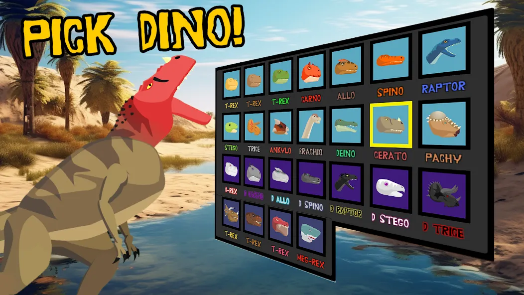 T-Rex Fights Dinosaurs  [МОД Unlimited Money] Screenshot 2