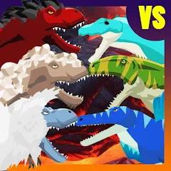 Скачать взломанную T-Rex Fights More Dinosaurs  [МОД Много денег] - стабильная версия apk на Андроид