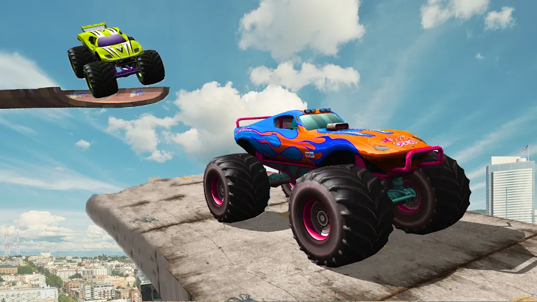 Monster Truck Car Game 3d (Монстр Трак Стант)  [МОД Бесконечные монеты] Screenshot 1