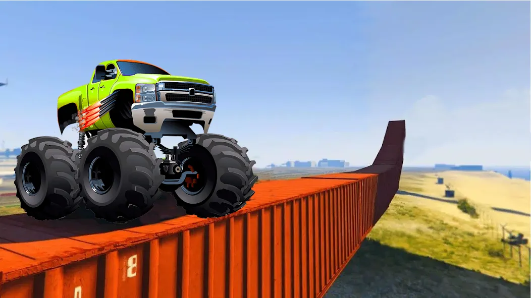 Monster Truck Car Game 3d (Монстр Трак Стант)  [МОД Бесконечные монеты] Screenshot 3