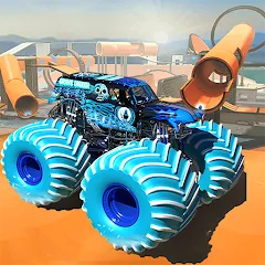 Скачать взломанную Monster Truck Car Game 3d (Монстр Трак Стант)  [МОД Бесконечные монеты] - полная версия apk на Андроид