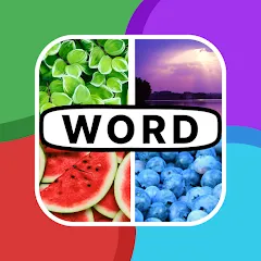 Скачать взломанную 4 Pics 1 Word: Guessing Games  [МОД Unlimited Money] - полная версия apk на Андроид