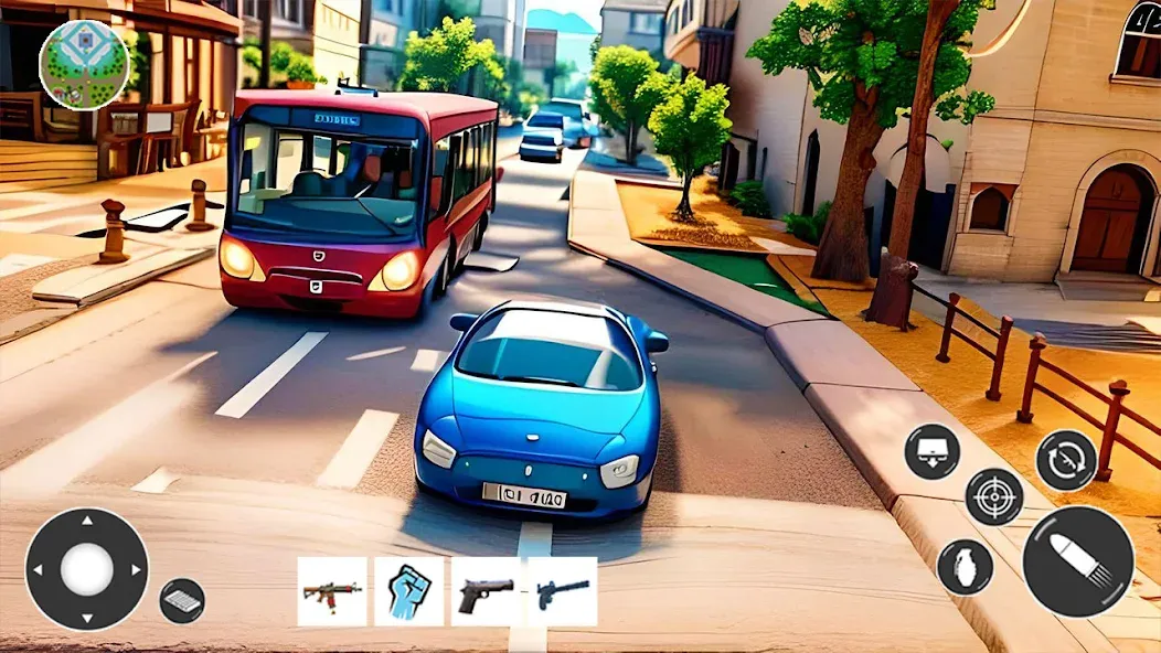 Gangster Car Theft Games (Гангстерская автомобильная война игр)  [МОД Бесконечные деньги] Screenshot 1