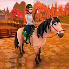 Скачать взломанную Horse Riding Tales - Wild Pony (Хорс Райдинг Тейлс)  [МОД Mega Pack] - полная версия apk на Андроид