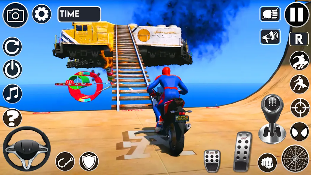 Superhero Tricky Bike Stunt (упергерой Трики Байк Стант)  [МОД Unlocked] Screenshot 2