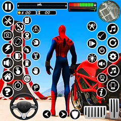 Взломанная Superhero Tricky Bike Stunt (упергерой Трики Байк Стант)  [МОД Unlocked] - стабильная версия apk на Андроид