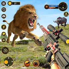 Взлом Sniper Animal Deer Hunter Game (Снайперские игры на животных)  [МОД Много денег] - последняя версия apk на Андроид