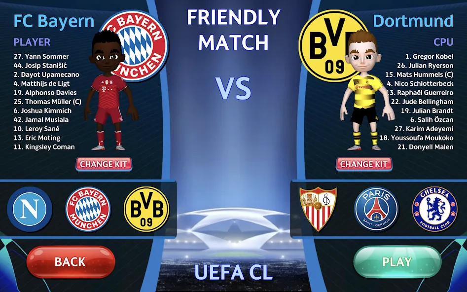 Champions League - UEFA Game (Чемпионс Лига)  [МОД Все открыто] Screenshot 1