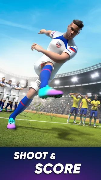 SOCCER Kicks - Stars Strike 24 (ФУТБОЛ Киксы)  [МОД Много монет] Screenshot 5