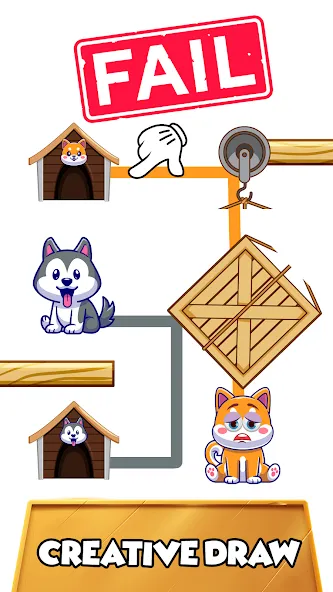 Dog rush: Draw to save games (Дог раш)  [МОД Меню] Screenshot 5