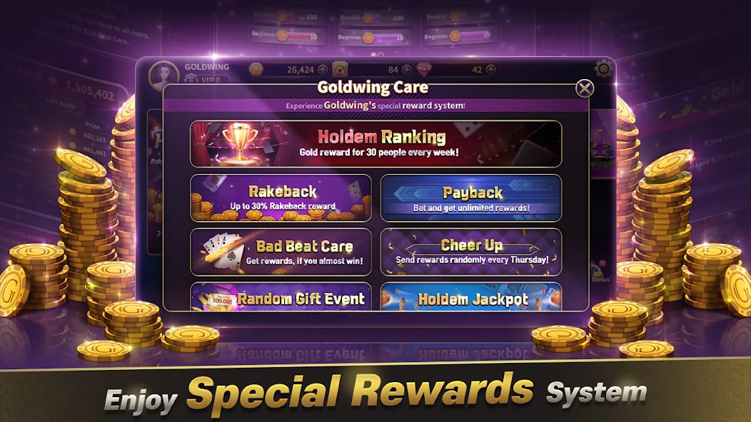 GoldWing Casino Global (Голдвинг Казино Глобал)  [МОД Много денег] Screenshot 1