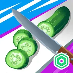 Скачать взломанную Super Slices Robux Roblominer (упер Слайсес Робукс Робломайнер)  [МОД Все открыто] - полная версия apk на Андроид