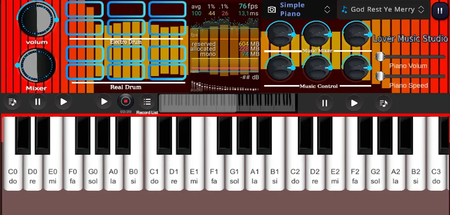 Org Piano:Real Piano Keyboard (Орг Пиано)  [МОД Много монет] Screenshot 4