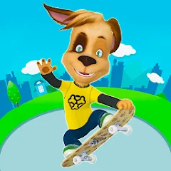 Взломанная Pooches: Skateboard  [МОД Menu] - стабильная версия apk на Андроид