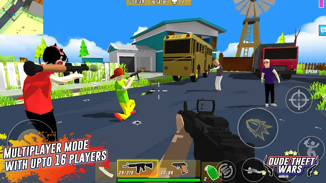 Dude Theft Wars Shooting Games (Дуд Тефт Варс)  [МОД Mega Pack] Screenshot 2