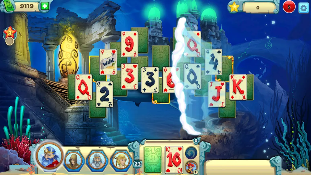 Solitaire Atlantis (олитэр Атлантис)  [МОД Меню] Screenshot 2