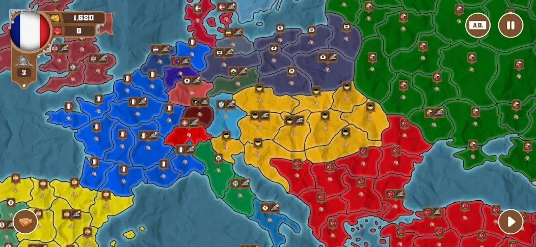 World conquest: Europe 1812 (Всемирное завоевание)  [МОД Бесконечные монеты] Screenshot 3