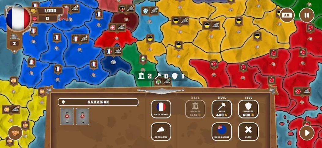 World conquest: Europe 1812 (Всемирное завоевание)  [МОД Бесконечные монеты] Screenshot 4