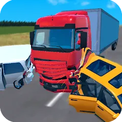 Скачать взломанную Truck Crash Simulator Accident (Симулятор ДТП с грузовиком)  [МОД Много денег] - полная версия apk на Андроид