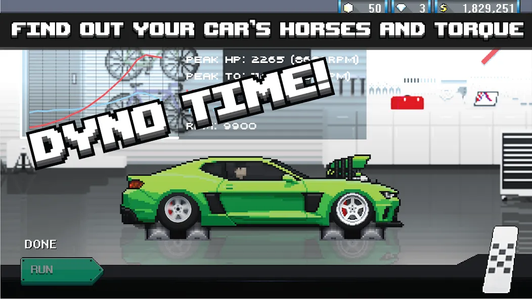 Pixel Car Racer (Пиксельный гоночный автомобиль)  [МОД Mega Pack] Screenshot 3