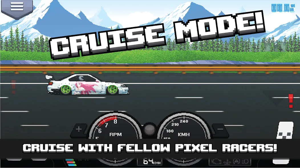 Pixel Car Racer (Пиксельный гоночный автомобиль)  [МОД Mega Pack] Screenshot 4