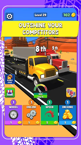 Idle Truck Racing : Cybertruck (Айдл Трак Рейсинг)  [МОД Mega Pack] Screenshot 5