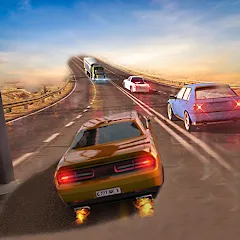 Скачать взломанную Car Highway Racing for Speed (Трафик Рейсер Трафик игры)  [МОД Mega Pack] - стабильная версия apk на Андроид