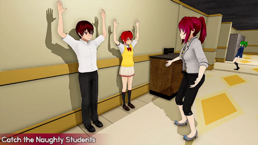 Anime Girl School Teacher 3D  [МОД Бесконечные монеты] Screenshot 3