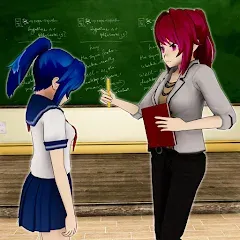 Скачать взлом Anime Girl School Teacher 3D  [МОД Бесконечные монеты] - полная версия apk на Андроид