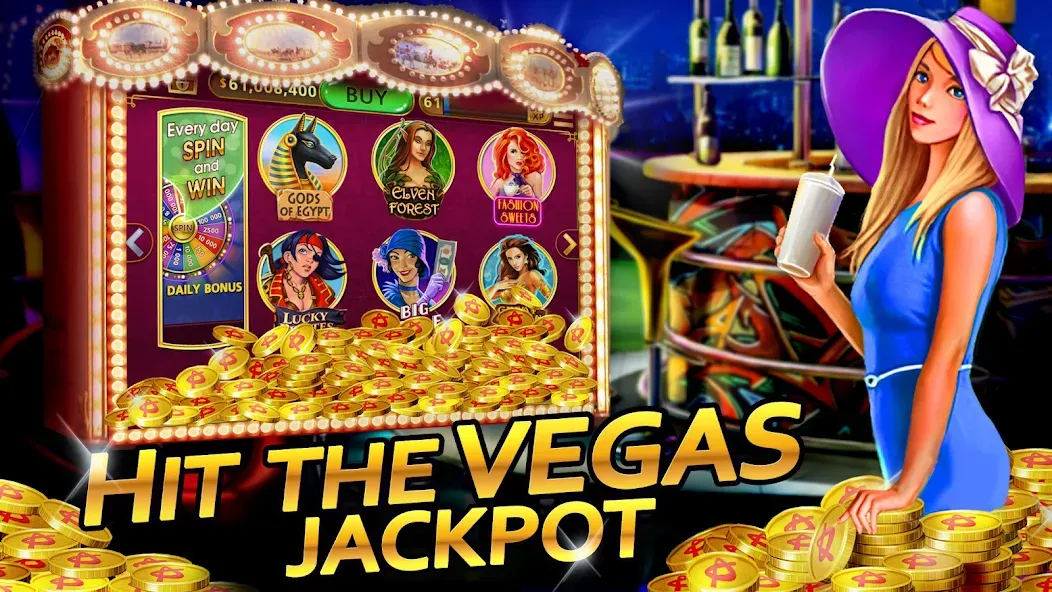 Vegas Casino - Slot Machines (Вегас Казино)  [МОД Много монет] Screenshot 1