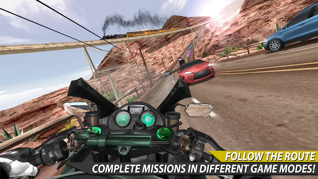 Moto Rider In Traffic (Мото Райдер в Трафике)  [МОД Много денег] Screenshot 1